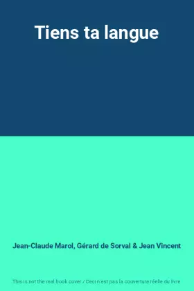 Couverture du produit · Tiens ta langue