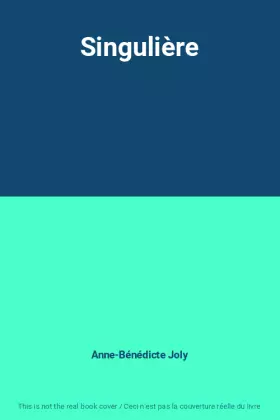 Couverture du produit · Singulière