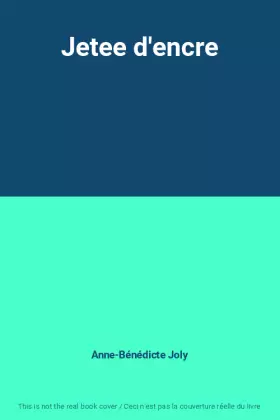 Couverture du produit · Jetee d'encre