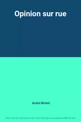 Couverture du produit · Opinion sur rue