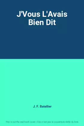 Couverture du produit · J'Vous L'Avais Bien Dit