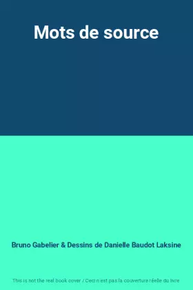 Couverture du produit · Mots de source