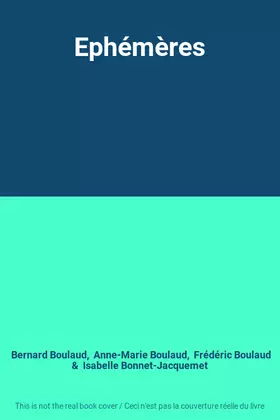 Couverture du produit · Ephémères