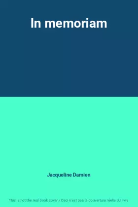 Couverture du produit · In memoriam