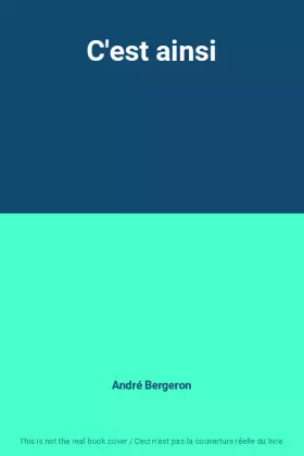 Couverture du produit · C'est ainsi