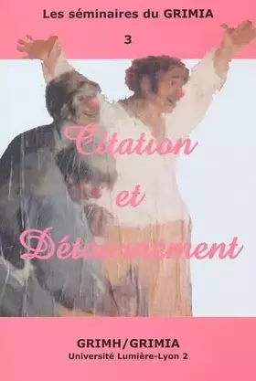 Couverture du produit · Citation et detournement