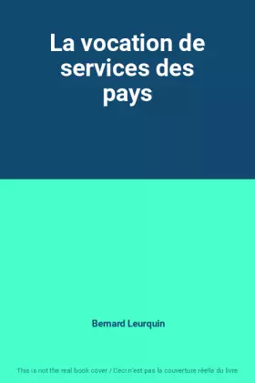 Couverture du produit · La vocation de services des pays