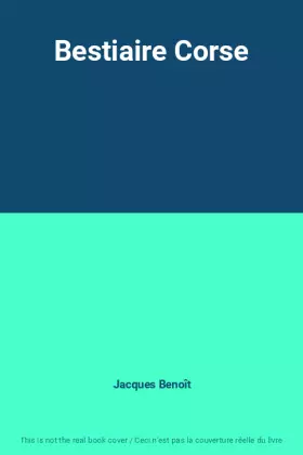 Couverture du produit · Bestiaire Corse