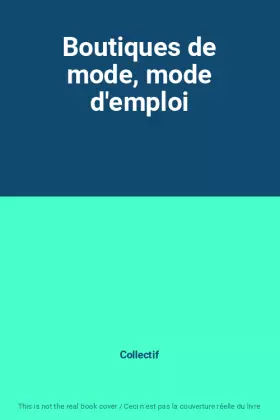 Couverture du produit · Boutiques de mode, mode d'emploi
