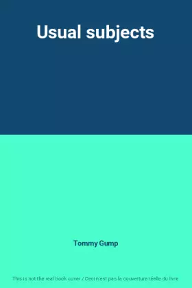 Couverture du produit · Usual subjects