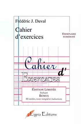 Couverture du produit · Cahier d'exercices - Edition Limitée