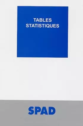Couverture du produit · Tables statistiques