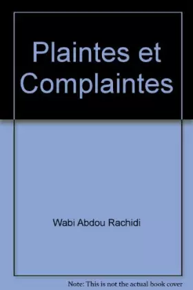 Couverture du produit · Plaintes et complaintes