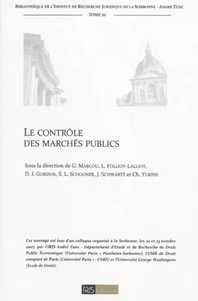 Couverture du produit · Le contrôle des marchés publics