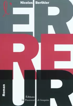 Couverture du produit · L'Erreur
