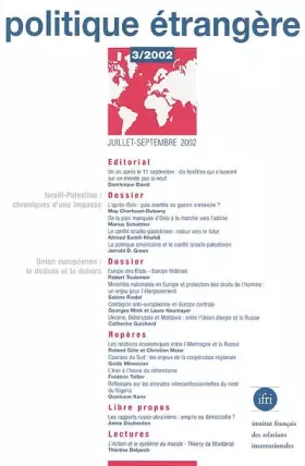 Couverture du produit · Politique étrangère 3/2002