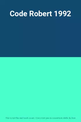 Couverture du produit · Code Robert 1992