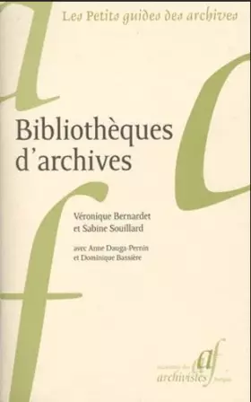 Couverture du produit · Bibliothèques d'archives