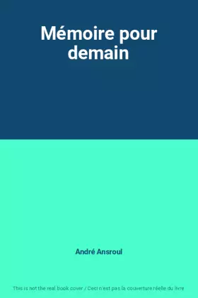 Couverture du produit · Mémoire pour demain