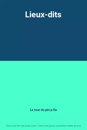 Couverture du produit · Lieux-dits