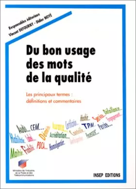 Couverture du produit · Du bon usage des mots de la qualité