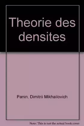 Couverture du produit · Theorie des densites