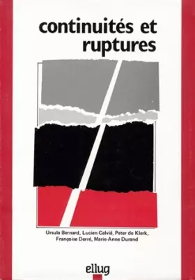 Couverture du produit · Continuités et ruptures