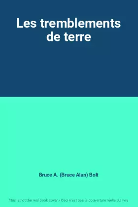 Couverture du produit · Les tremblements de terre