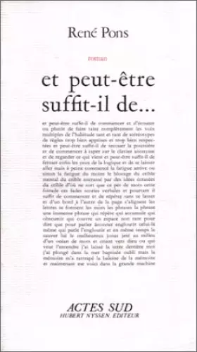 Couverture du produit · Et Peut Etre Suffit-Il De...