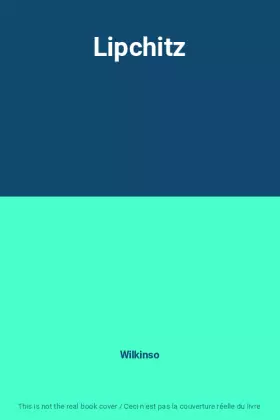 Couverture du produit · Lipchitz