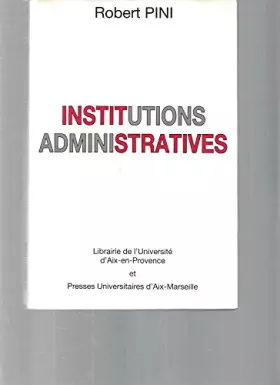 Couverture du produit · Institutions administratives