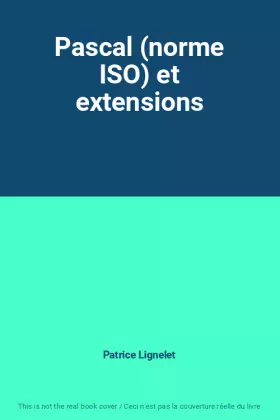 Couverture du produit · Pascal (norme ISO) et extensions