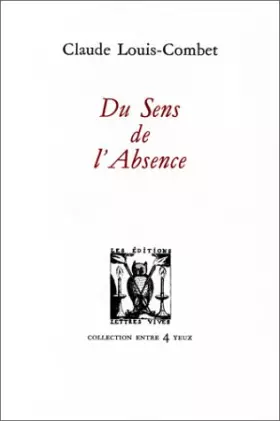 Couverture du produit · Du sens de l'absence