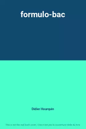Couverture du produit · formulo-bac