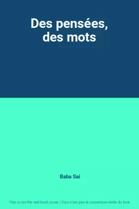 Couverture du produit · Des pensées, des mots