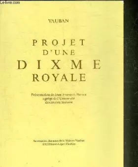 Couverture du produit · Projet d'une dixme royale
