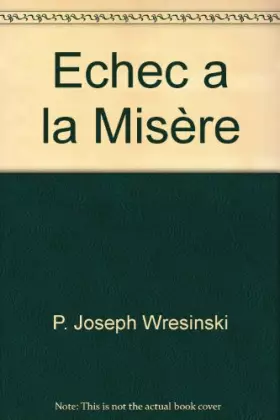 Couverture du produit · Echec à la misère