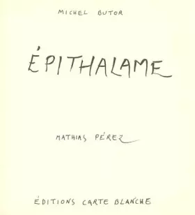 Couverture du produit · Epithalame