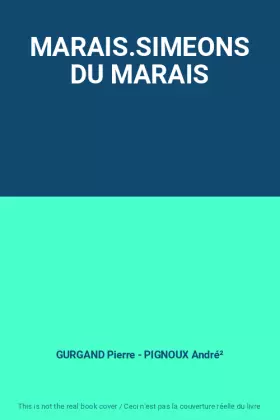 Couverture du produit · MARAIS.SIMEONS DU MARAIS