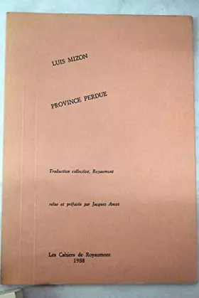 Couverture du produit · Province perdue