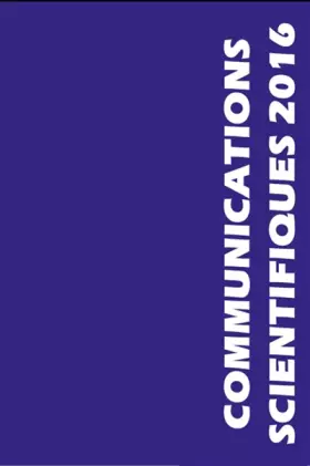 Couverture du produit · Communications scientifiques MAPAR 2016