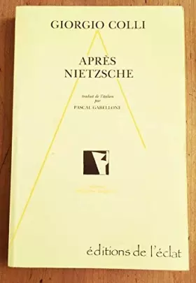 Couverture du produit · Après Nietzsche