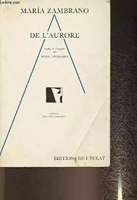 Couverture du produit · De l'aurore