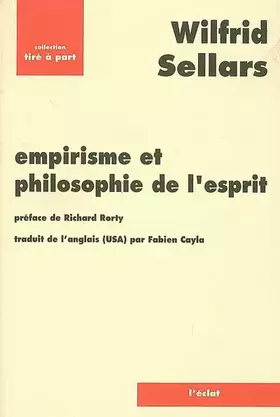 Couverture du produit · Empirisme et philosophie de l'esprit