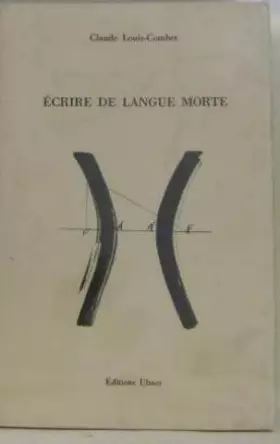 Couverture du produit · Ecrire de langue morte