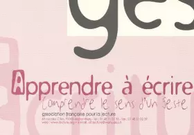 Couverture du produit · Apprendre à écrire: Comprendre le sens d'un geste
