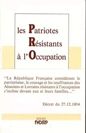 Couverture du produit · Les patriotes résistant à l'Occupation