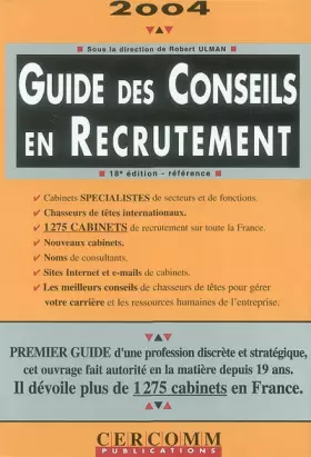 Couverture du produit · Guide des conseils en recrutement