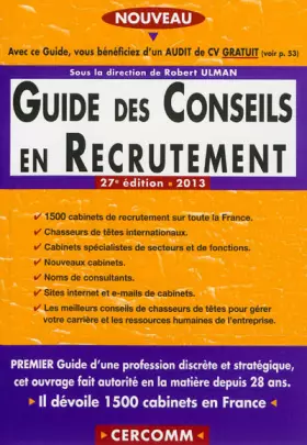 Couverture du produit · Guide des conseils en recrutement 2013