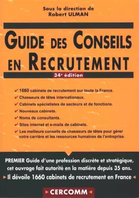 Couverture du produit · Guide des conseils en recrutement
